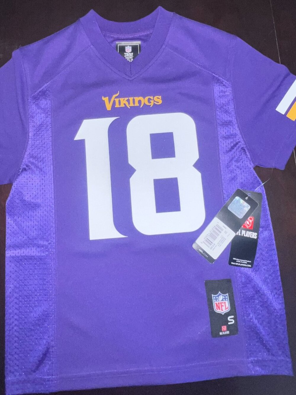 Minnesota Vikings Jefferson Youth NFL Jersey Purple Size Youth Small - Picture 2 of 4